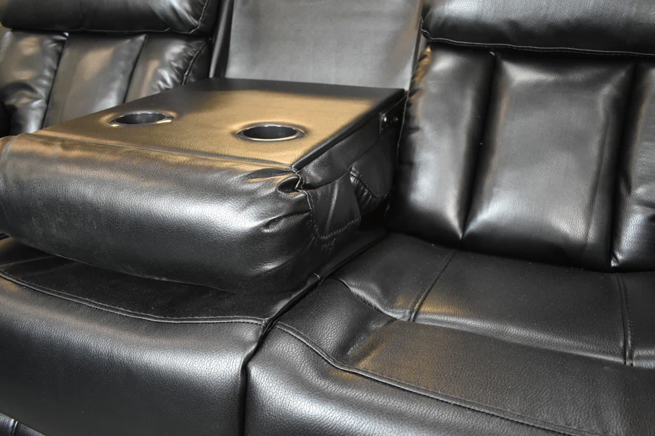 Vancouver Leather Sofa Black