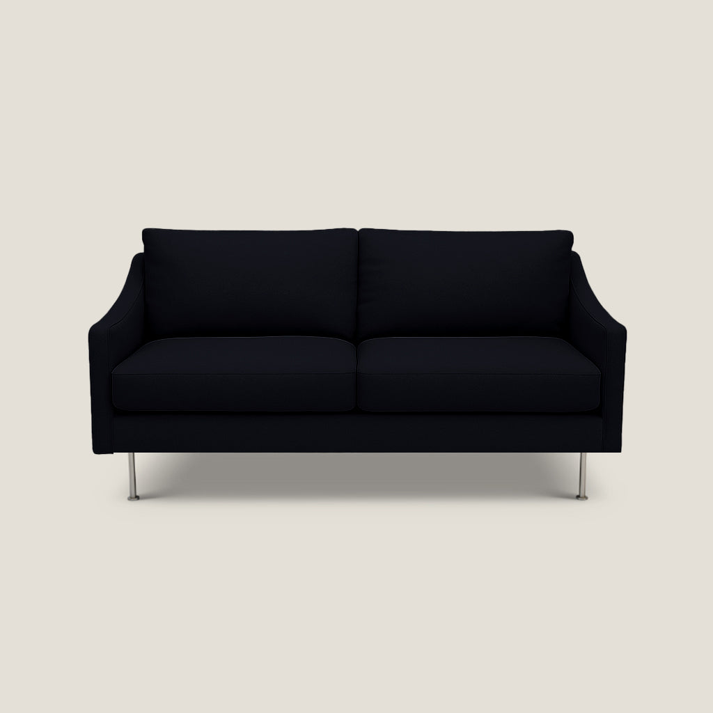 Black sofa on a light gray background