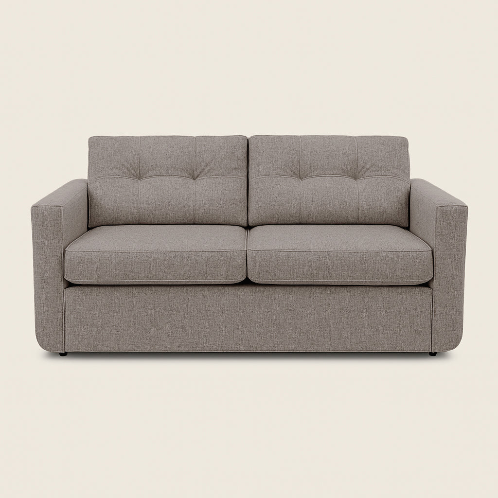 Gray sofa on a beige background