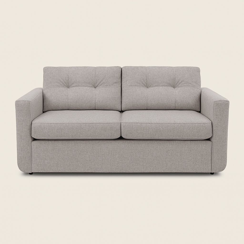 Gray sofa on a beige background