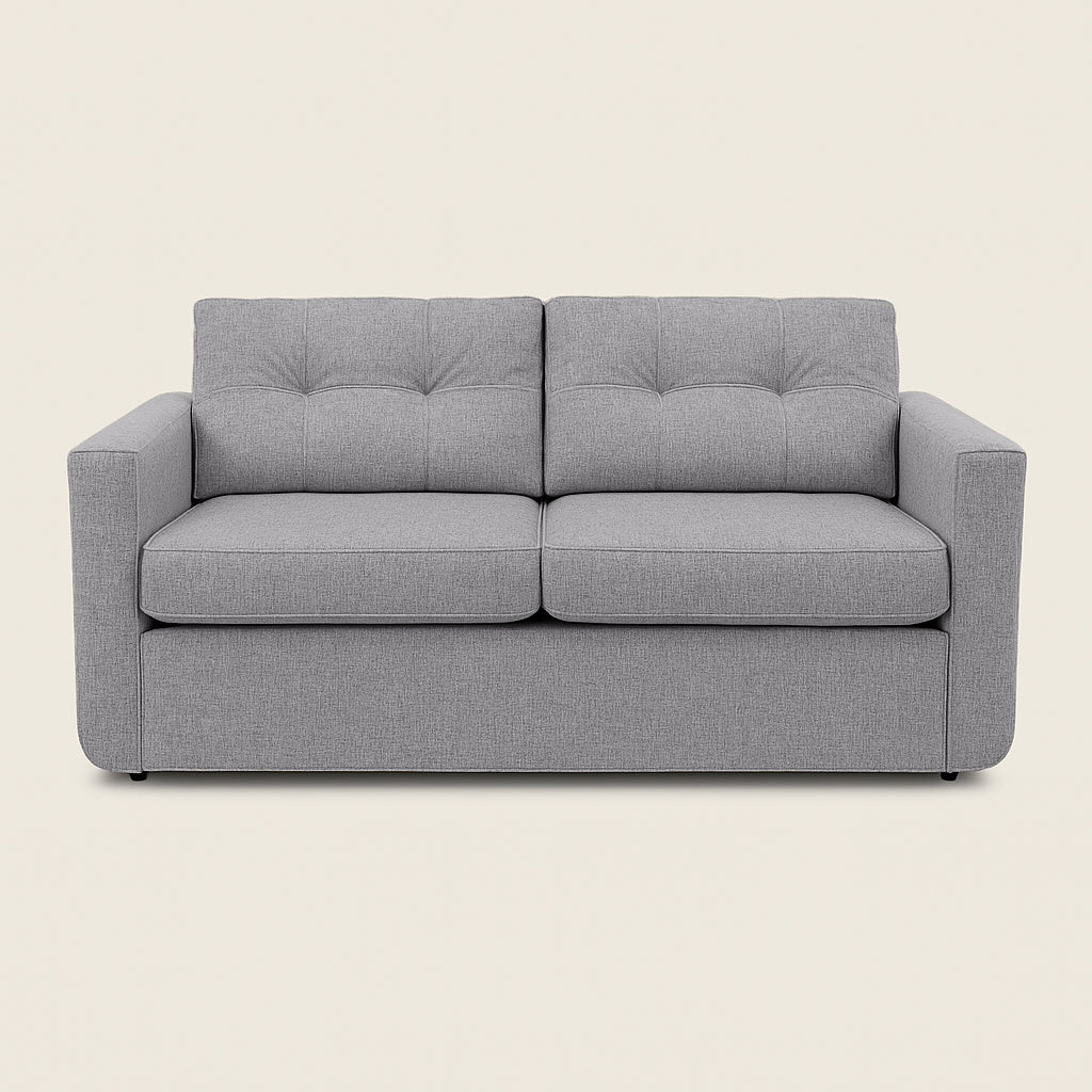 Gray sofa on a beige background