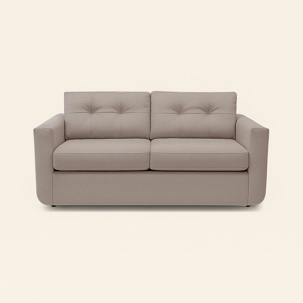 Gray sofa on a beige background