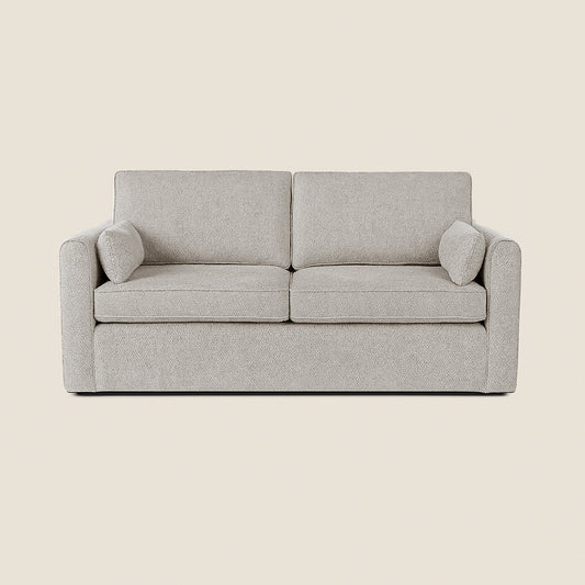 Gray sofa on a beige background