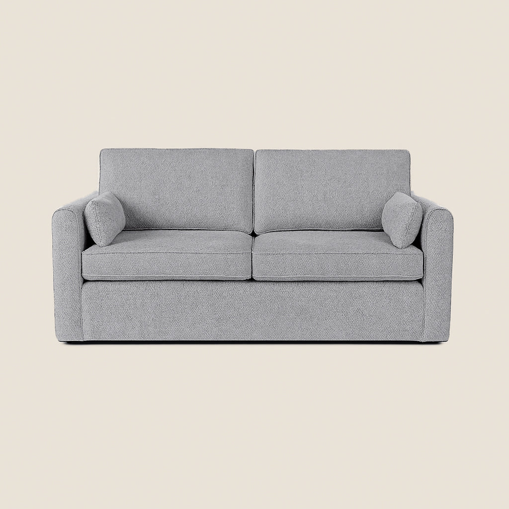 platin color sofa on a beige background