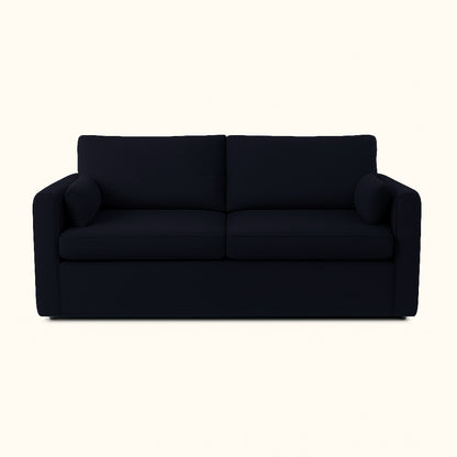 Black sofa on a white background