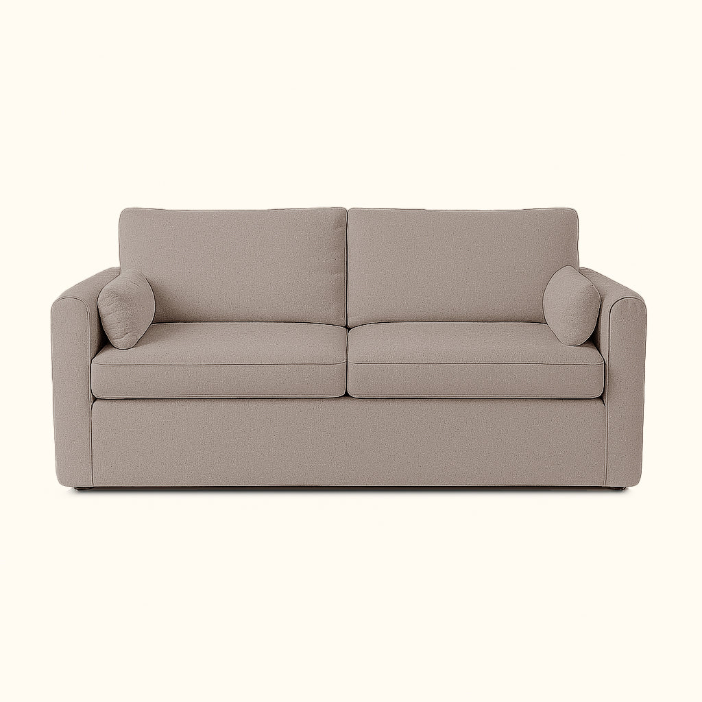 sand color sofa on a white background