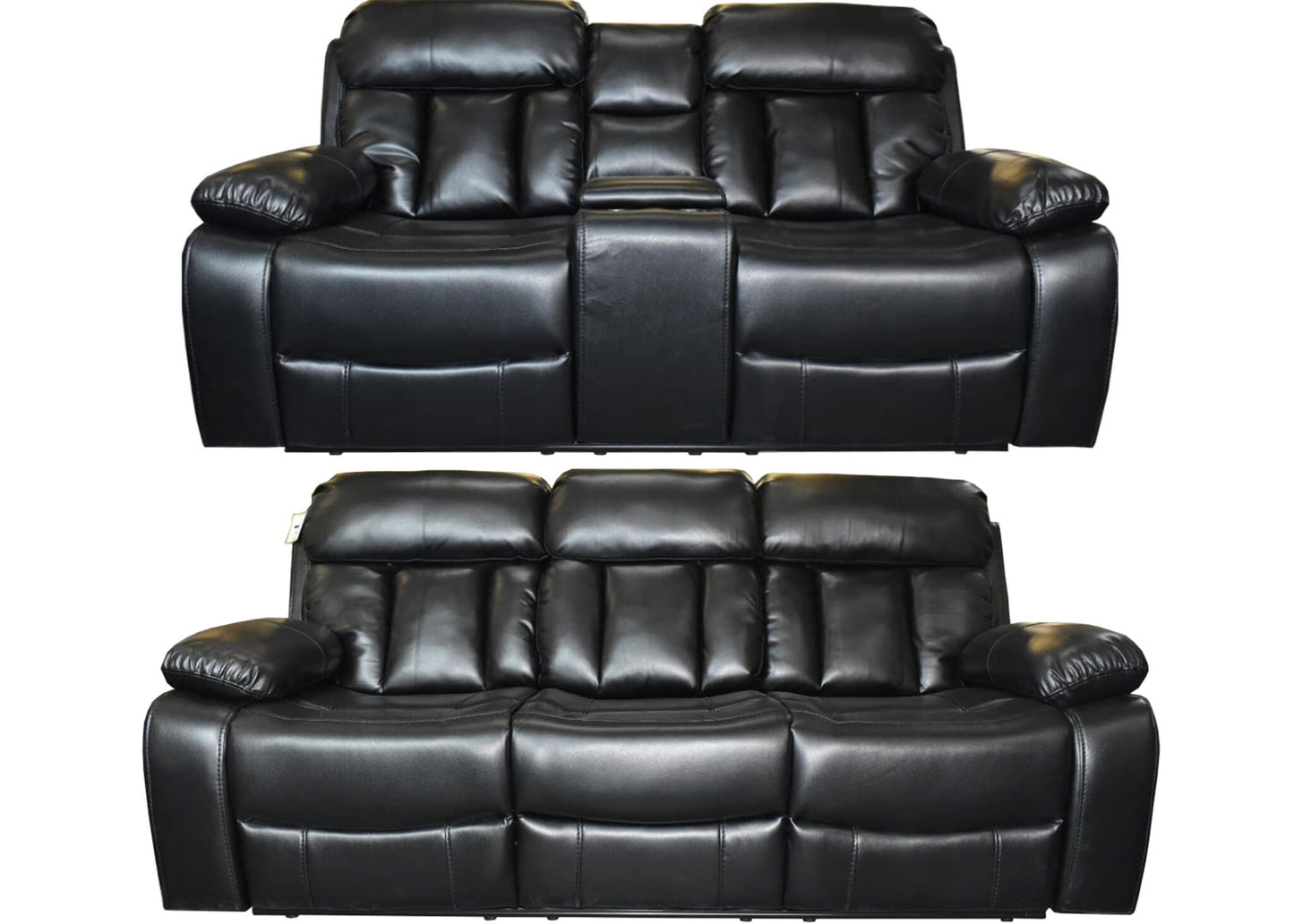 Vancouver Leather Sofa Black