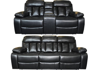 Vancouver Leather Sofa Black