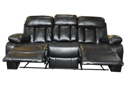 Vancouver Leather Sofa Black
