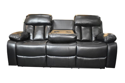 Vancouver Leather Sofa Black