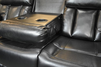 Vancouver Leather Sofa Black