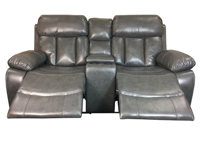 Vancouver Leather Sofa Grey