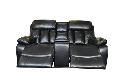Vancouver Leather Sofa Black