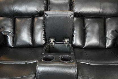 Vancouver Leather Sofa Black
