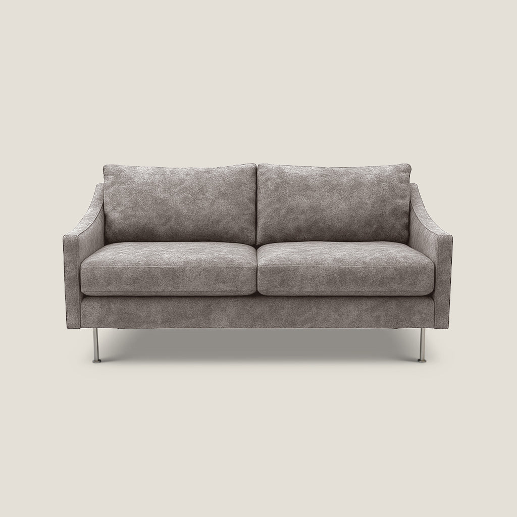 ash color sofa on a light beige background