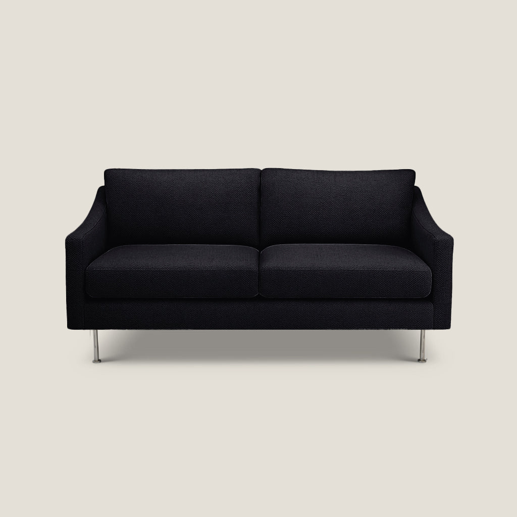 Black sofa on a light gray background