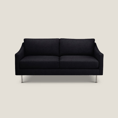 Black sofa on a light gray background