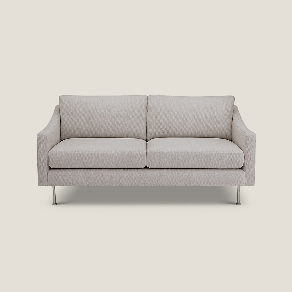 Gray sofa on a light beige background