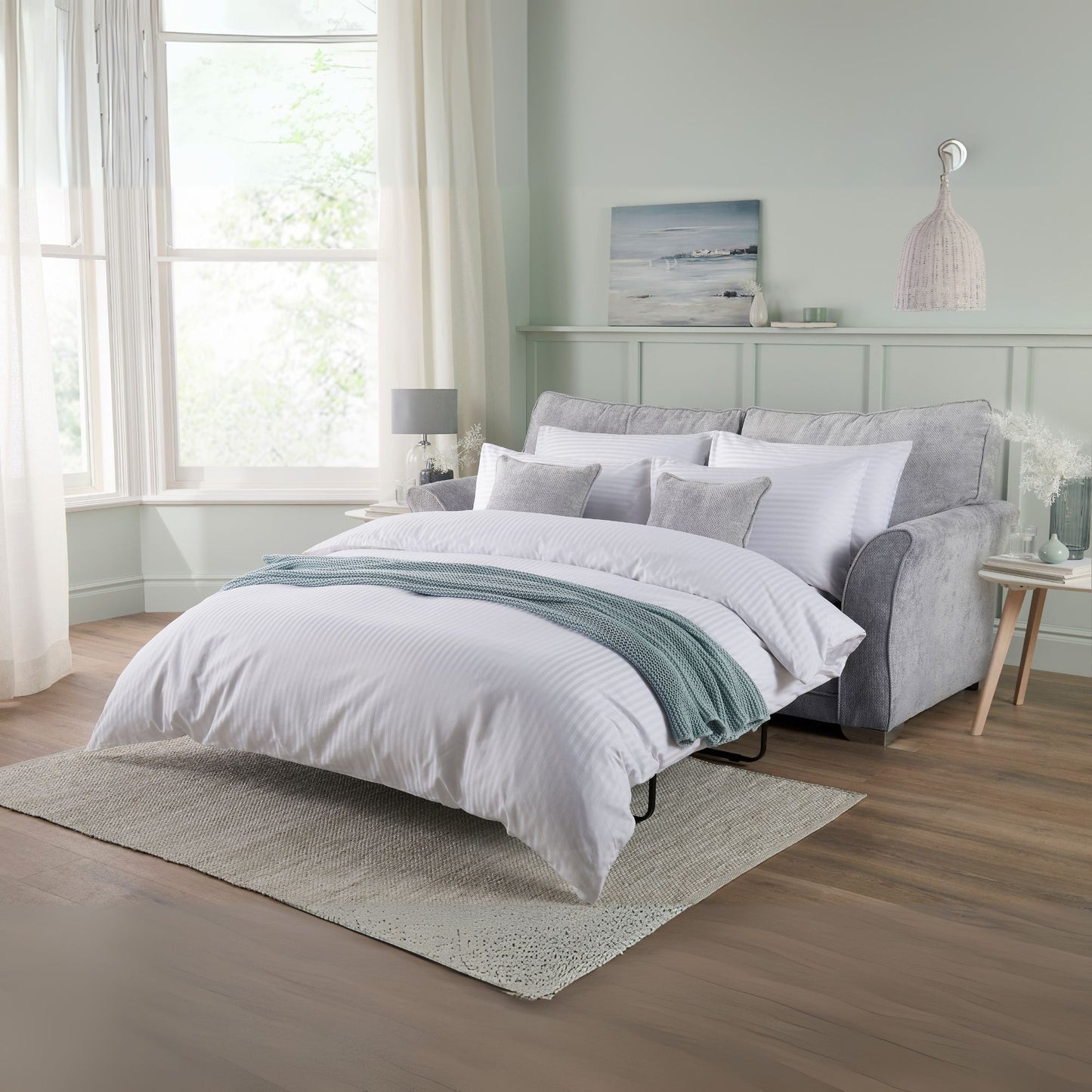 Kelly 3-Seater Fabric Sofa Bed