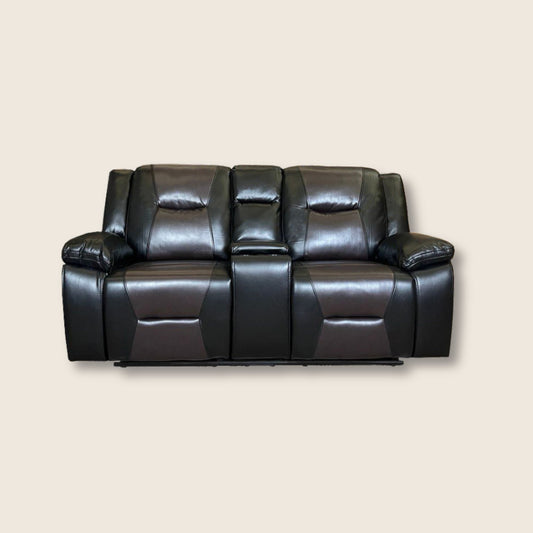 Milan Leather Reclining Sofa Choclate/Brown