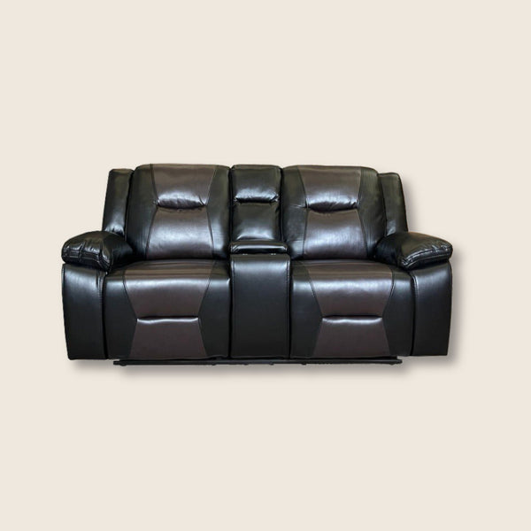 Milan Leather Reclining Sofa Choclate/Brown