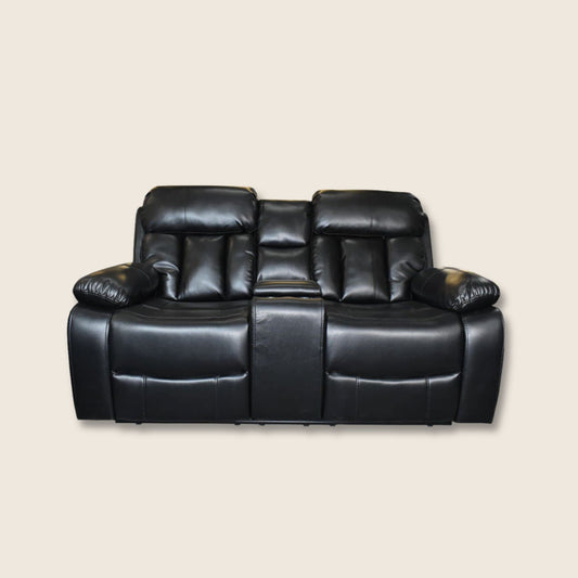 Vancouver Leather Sofa Black