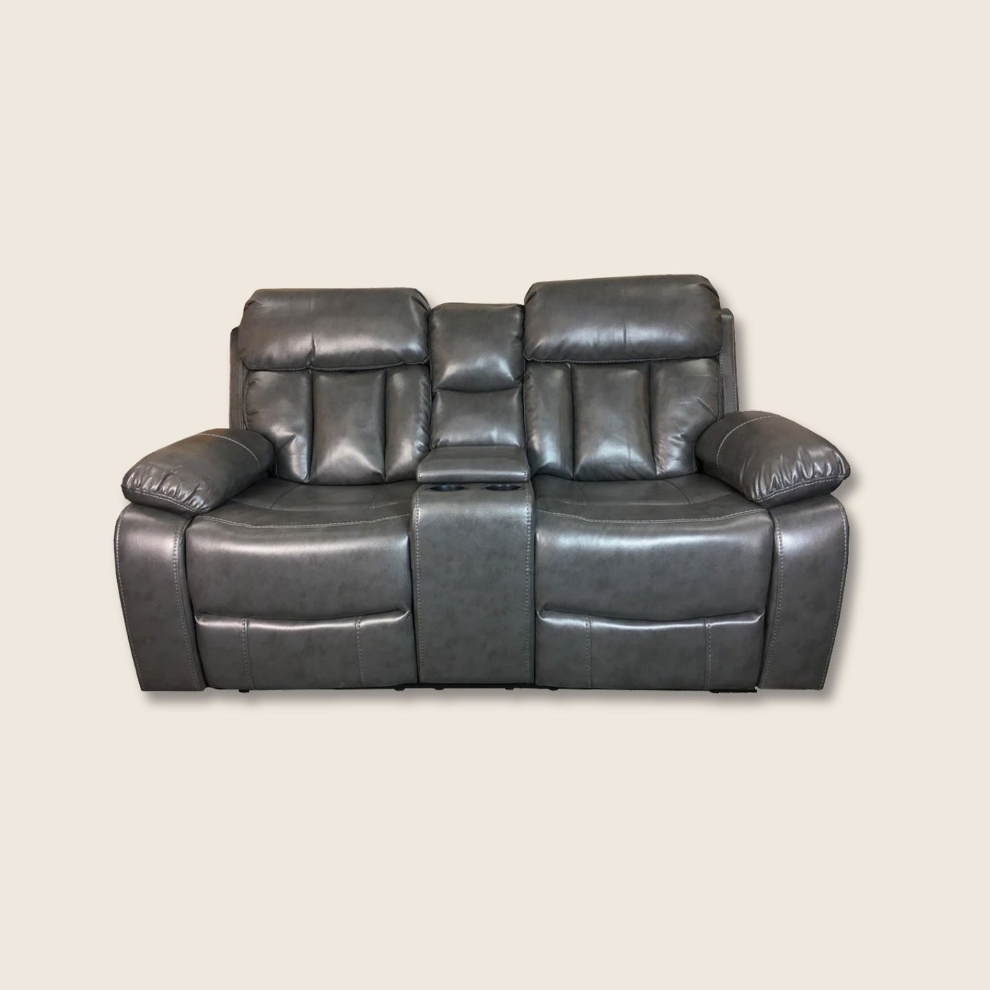 Vancouver Leather Sofa Grey