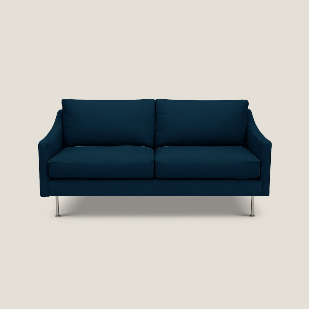 Blue sofa on a light gray background